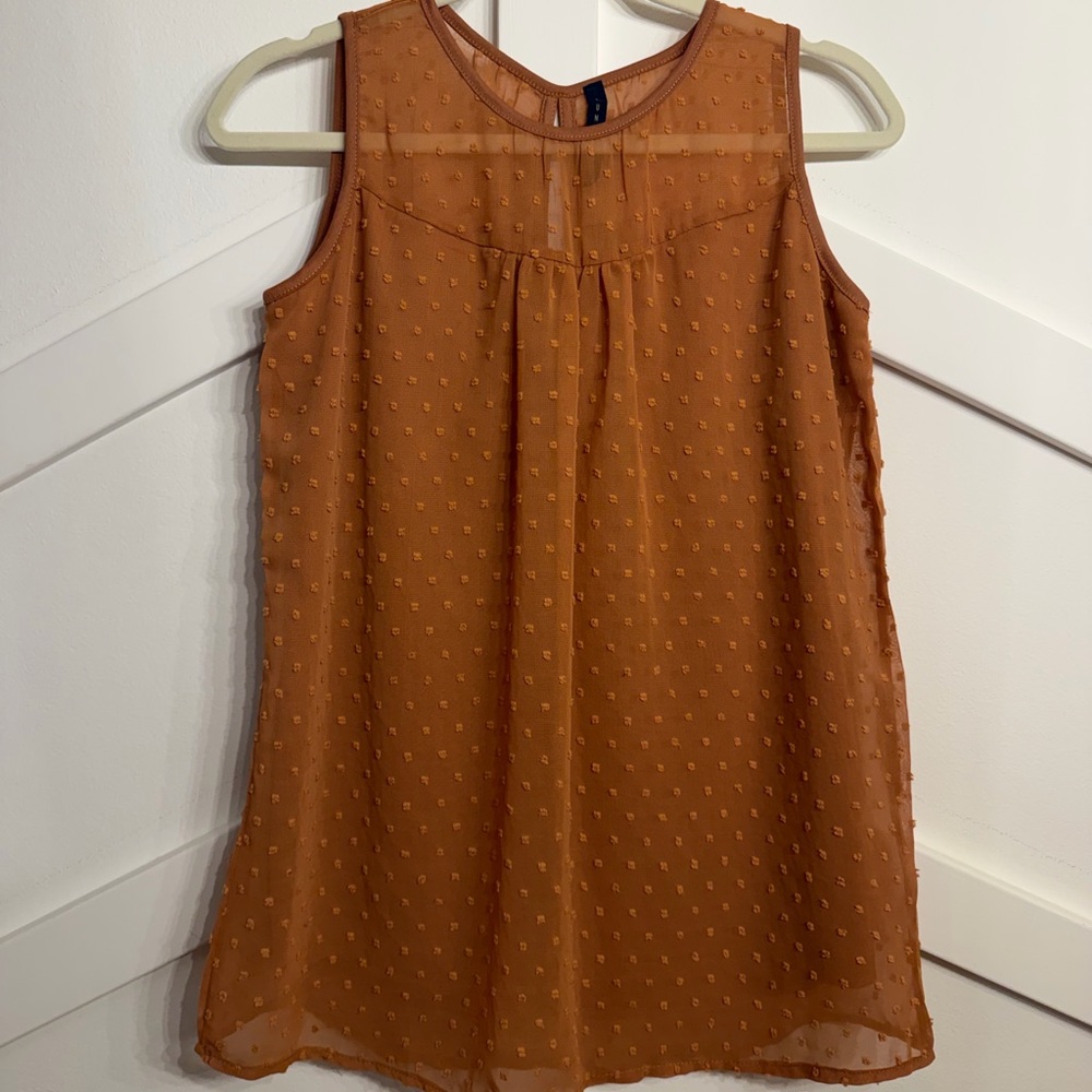 Women's Sleeveless Orange Top